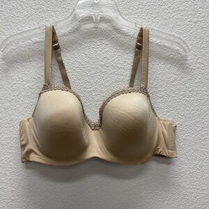 AVENUE BODY Womens 42C Bra Underwire Seamless Smooth Nude Natural